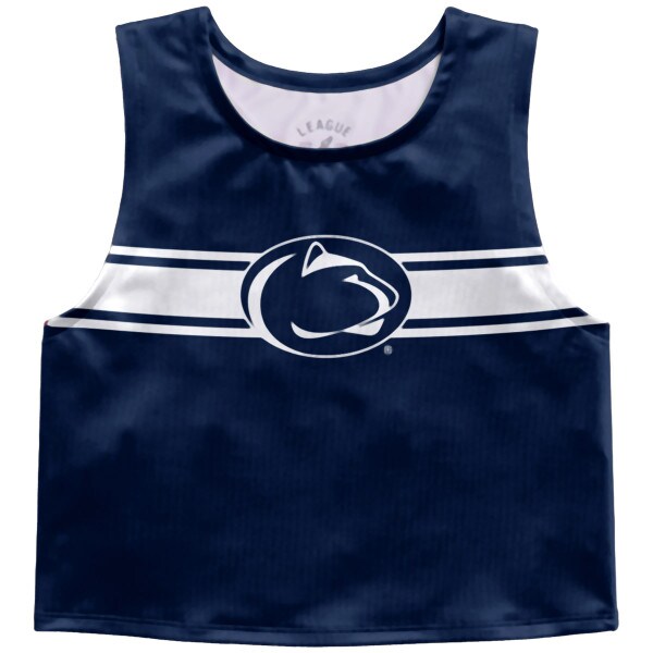 women's navy tank top with stripes image